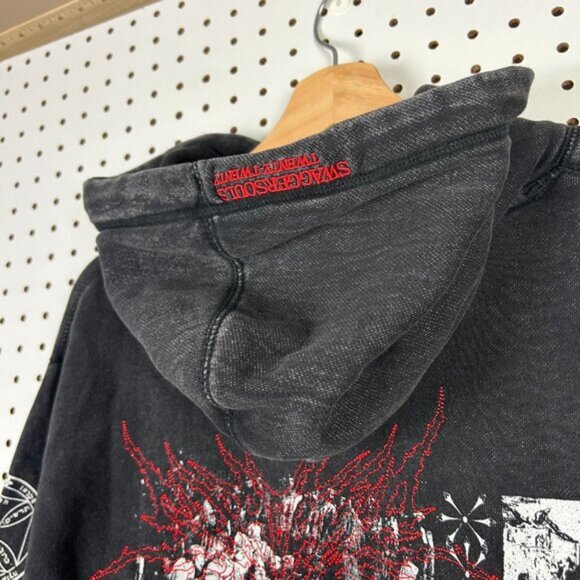 SwaggerSouls Hoodie Merch Small Affliction Style 2020 Sweatshirt Gothic Misfits - Picture 4 of 10